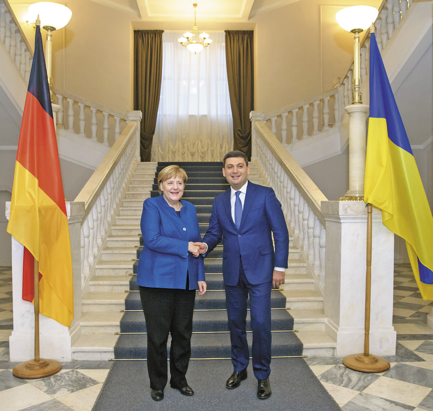 Ангела Меркель і Володимир Гройсман говорили переважно про аспекти економічної співпраці наших країн. Фото з Урядового порталу